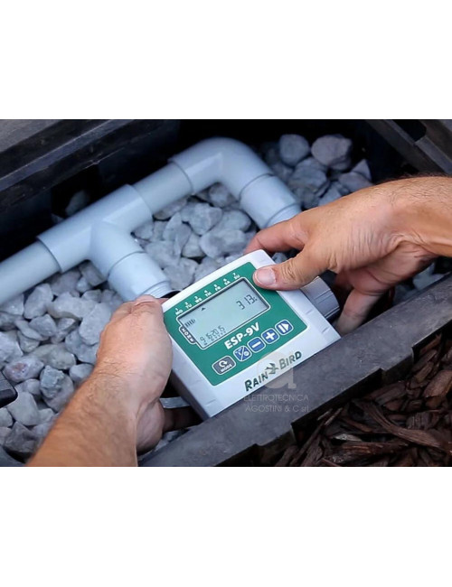 Programmatore Rain Bird 6 Zone a batteria ESP9V6 a 9V.